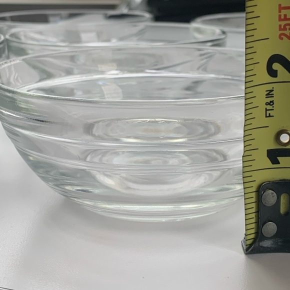 Vintage Made in France Set Clear Glass Round Food Prep Mixing Bowls 4.75”Duralex - Picture 2 of 6